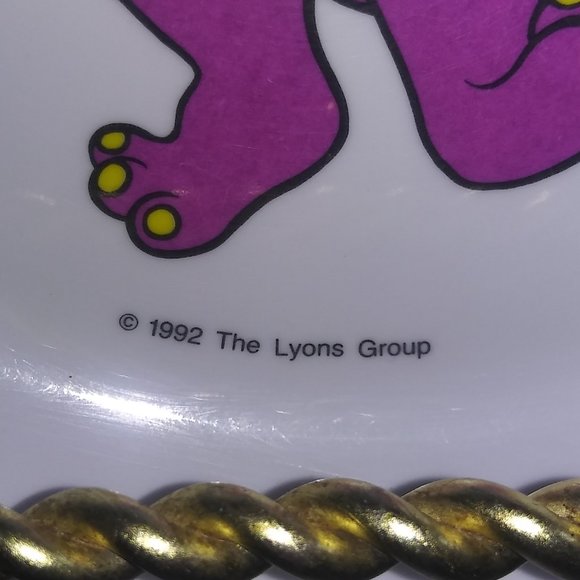 VTG Barney "strike up the band" Music Note  Selandia The Lyons Group 1992 Plate - Picture 3 of 4